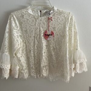 New Cream Lace Top